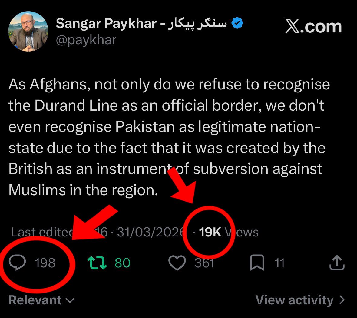 Sangar Paykhar - سنګر پیکار tweet media