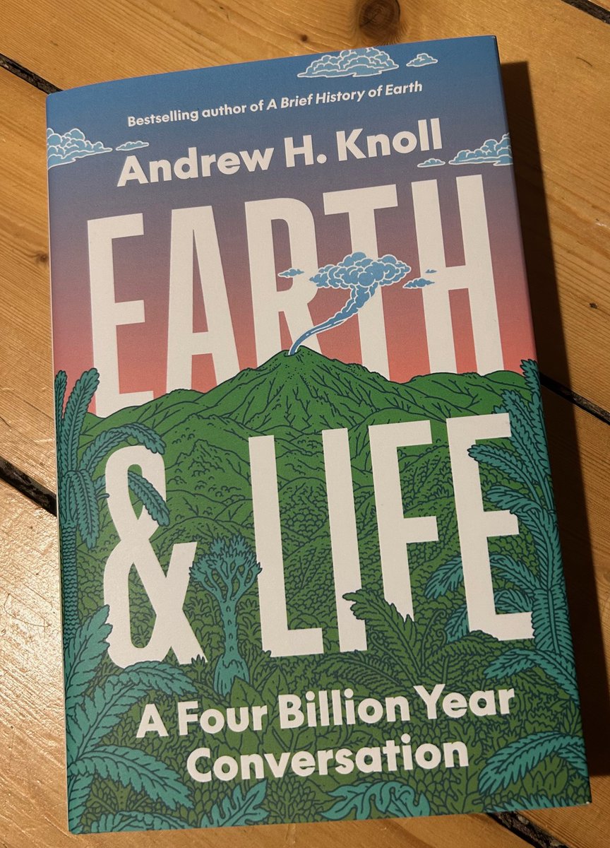 SteveBrusatte's tweet photo. Happy publication day to the legend, the great geobiologist and paleontologist Andy Knoll!

His new book is like a jovial &amp; witty fireside chat, and by the end of it, you'll come to appreciate how life and Earth have been intertwined for four billion years. https://t.co/HZOtgQEH8O