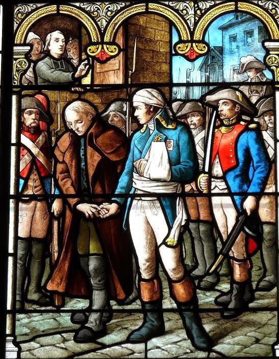 veritebeaute's tweet photo. 29 mars 1796 (230 ans aujourd'hui)

Sur le chemin de son exécution, Charette reçoit l'absolution d'un prêtre caché à une fenêtre.

"Rien ne se perd jamais" dit le Roi de la Vendée avant de mourir.

Refusant le bandeau, il obtiendra du Général Travot le droit de commander lui-même le peloton.

"J'ai bravé cent fois la mort, j'y vais pour la dernière fois, sans la braver, sans la craindre".

Il sera fusillé devant 12 généraux, de nombreux officiers et 5000 hommes de troupes.

Puis, désignant la place de son cœur :

"Soldats ! Lorsque je fermerai les yeux, tirez ! Ajustez bien, c'est ici qu'il faut frapper un brave !"

Il avait 33 ans.

⚜️⚜️⚜️