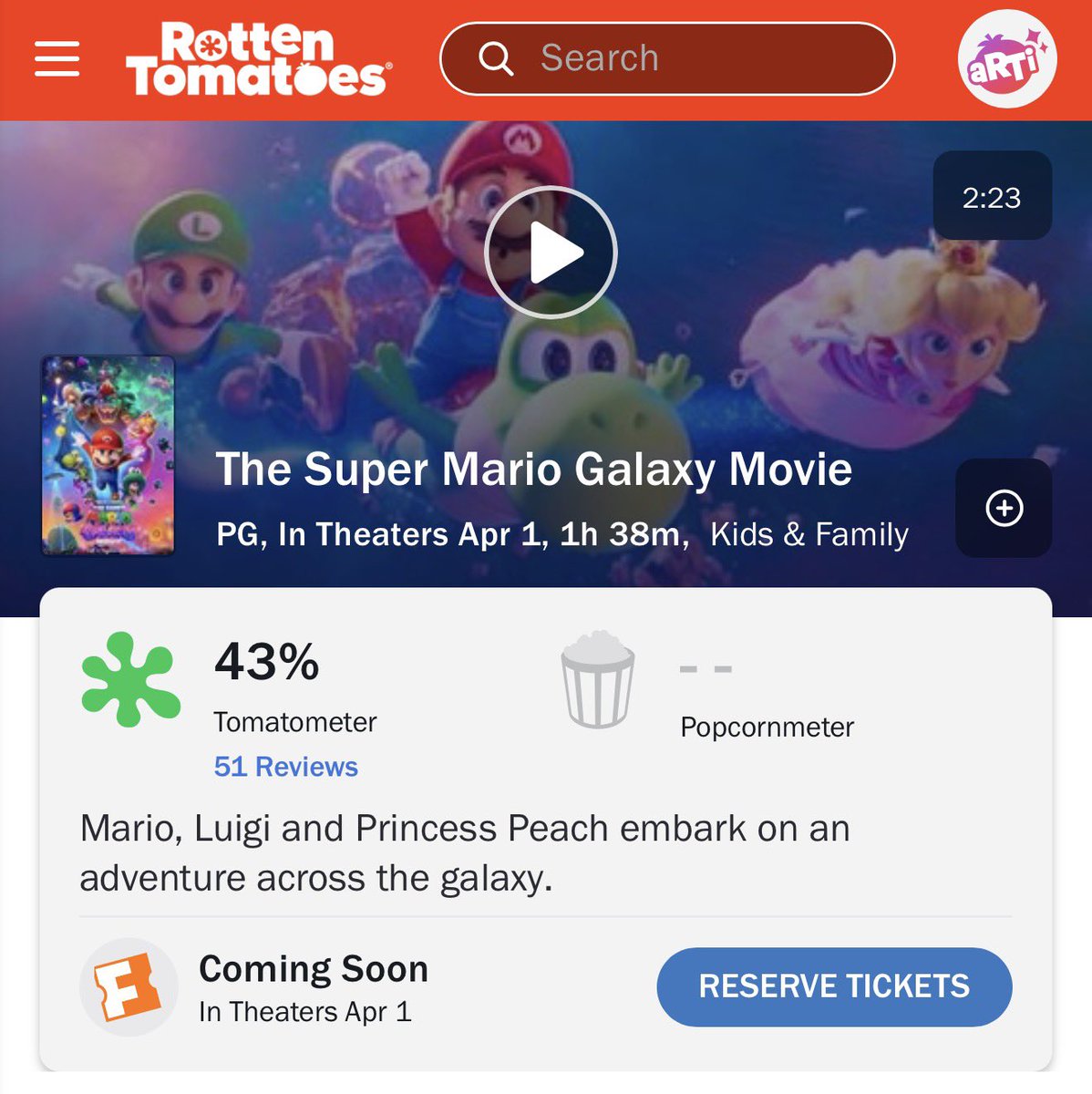 Steven (Hyped for The Super Mario Galaxy Movie) tweet media