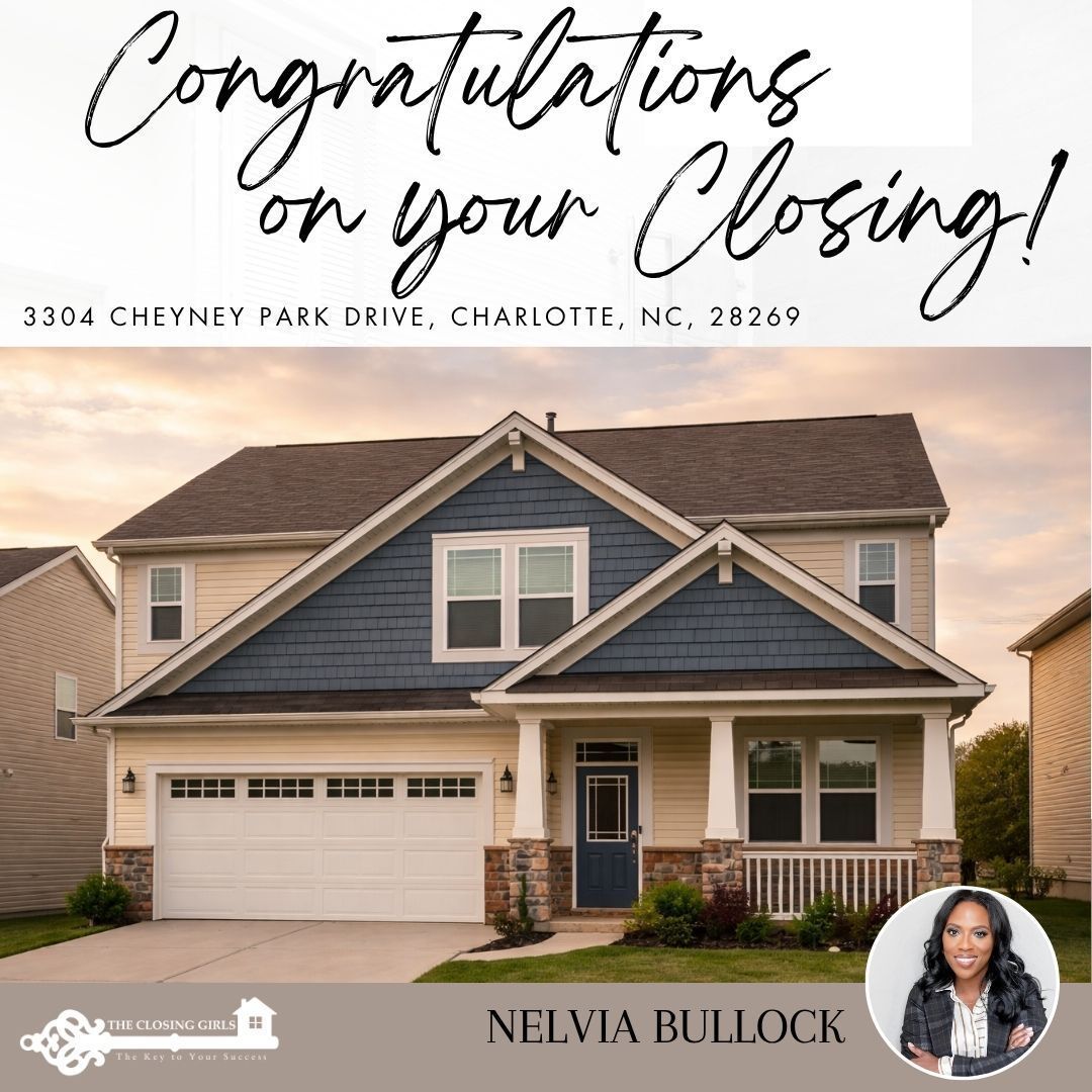 ClosingGirls's tweet image. Cheers to Nelvia Bullock and her sellers on a smooth, successful closing at 3304 Cheyney Park Drive ✨ Wishing the sellers all the best in what’s next—and celebrating Nelvia for guiding it home with care and precision 👏🏡

#ClosingDay #CharlotteRealEstate #CompassRealty