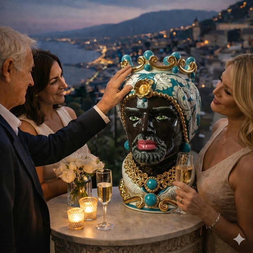 ceramicacaltag's tweet photo. Testa di Moro Ceramica Siciliana Caltagirone Donna
Finitura Foglia Oro 
Dimensioni: L 25 cm x H 50 cm
Firmato a fuoco
790,00 €

Moorish Head Sicilian Ceramics Caltagirone Lady
Decoration: Teal Green
Gold leaf finish
Dimensions: L 25 cm x H 50 cm