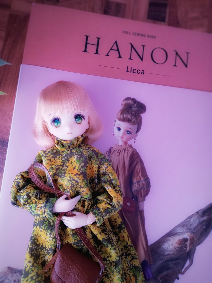 264a2e's tweet photo. #3月を写真４枚で振り返る 
#尾櫃制服計画 
オビツコラボ布のミモザ柄でワンピースを作ったりお金持ちごっこをしたり。 https://t.co/cuXccW87i0
