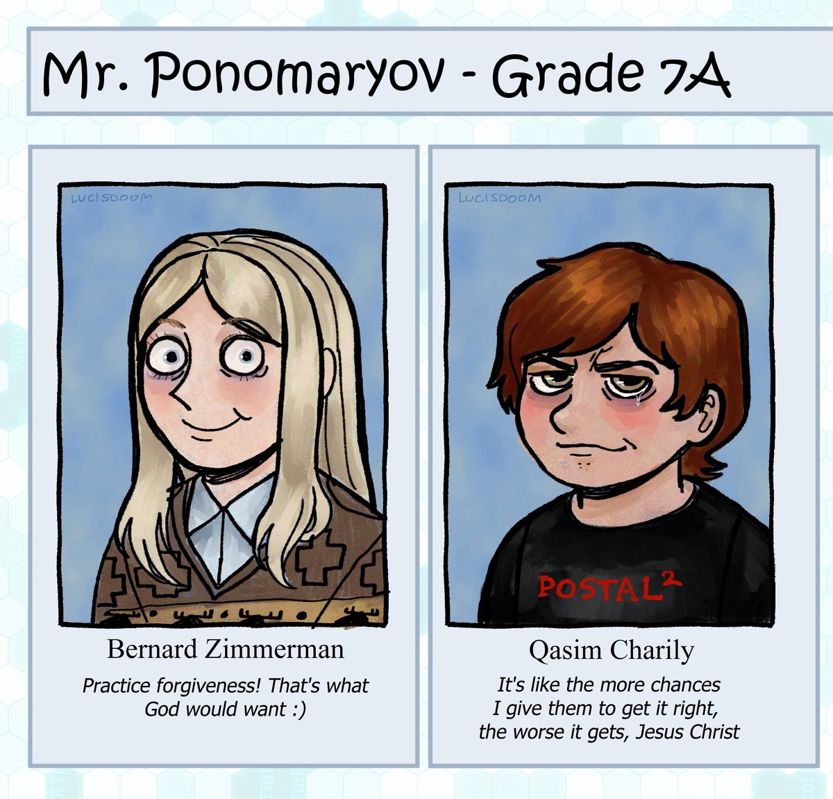 lukiakh_fr's tweet photo. average school experience when you have a foreign name #originalcharacter #OC https://t.co/qdFBDFlE1Y