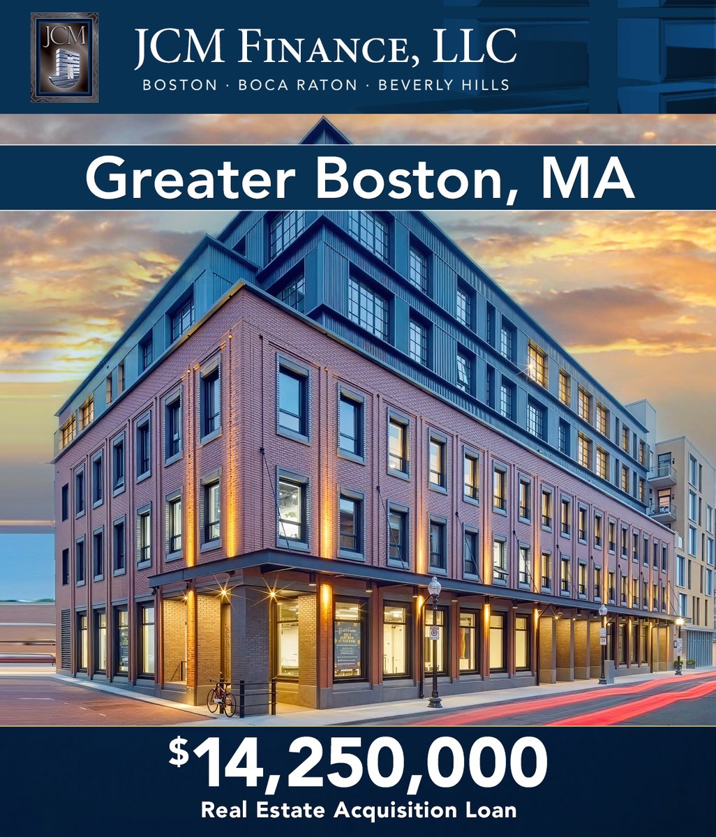 joyalcapmgt's tweet photo. JCM Finance, LLC
is pleased to announce our lead participation in obtaining financing for a client in Greater Boston, MA

READ MORE:
https://t.co/tKD3a2jKfg
https://t.co/jPJhoPY4j8

#JCM #Joyal #GaryJoyal #RealEstate  #finance  #Boston #GreaterBoston https://t.co/iyBjqpyuyN