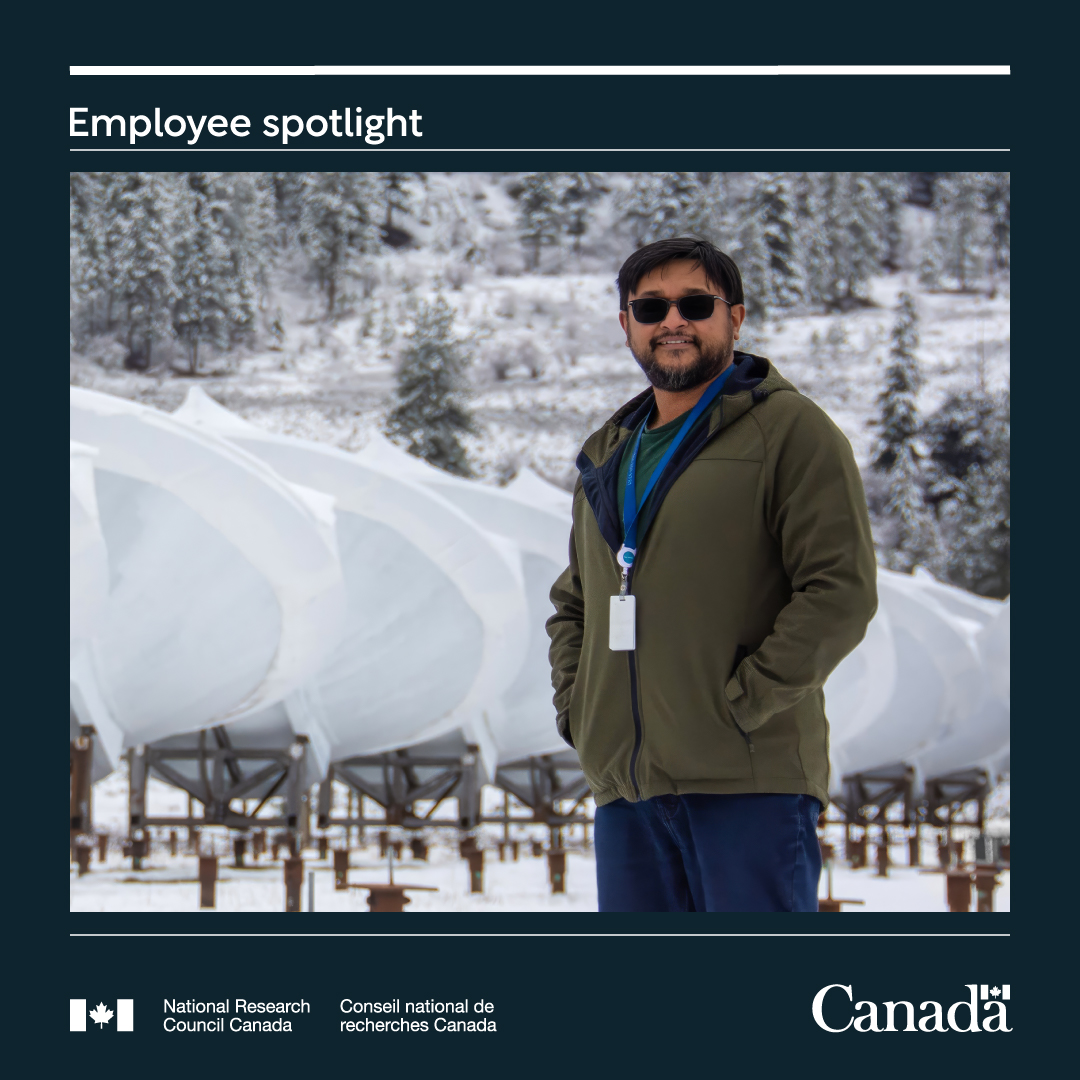 NRC_CNRC's tweet photo. From taking apart toys to designing and verifying world-class radio telescope structures, Dr. Mohammad Nouroz Islam is helping shape antennas for Canada’s next-generation radio telescope.
Read our blog: https://t.co/GgLvkTQooY
#EngineeringMonth #NRCAstronomy https://t.co/3OEfGtiPEj