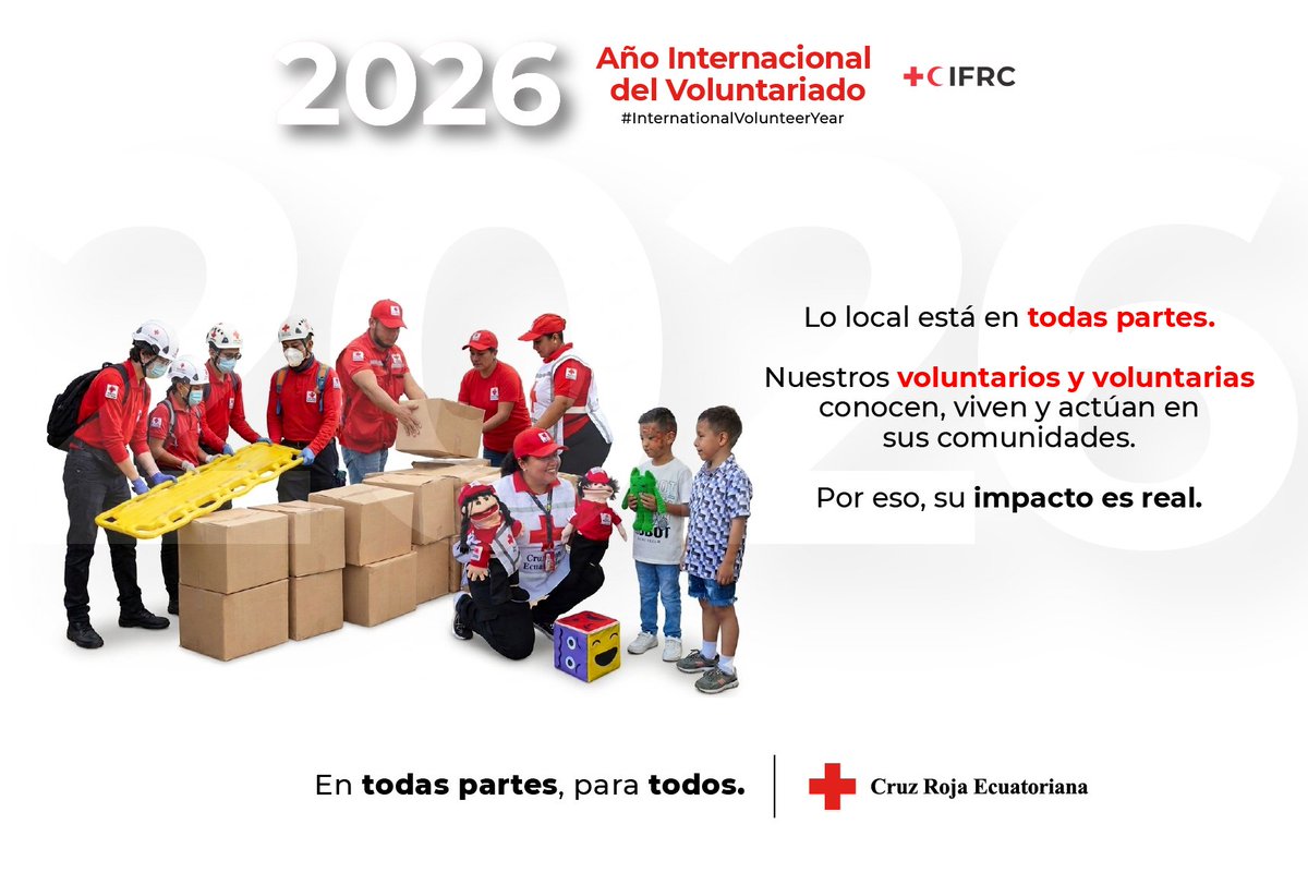 cruzrojaecuador's tweet photo. Nuestros voluntarios y voluntarias son el corazón de la acción humanitaria ❤: conocen sus comunidades, escuchan sus necesidades y actúan para proteger y apoyar a quienes más lo necesitan en cada rincón del país.
.
.
.
#CruzRojaEcuatoriana #LocalEverywhere #Voluntariado https://t.co/L0sgTyaAmx