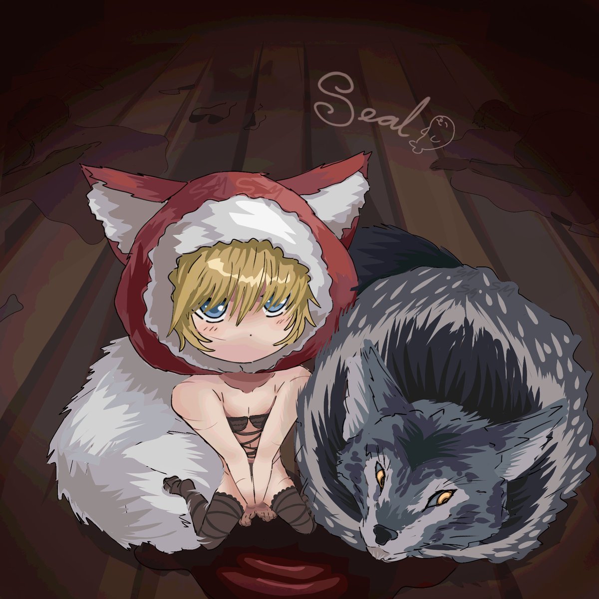 thesealmaker's tweet photo. The Redhood and The Poro yet again because it's what works best in this community (⁠*⁠´⁠ω⁠｀⁠*⁠) #BLACKSOULS #blacksouls2 #BLACKSOULSII #deadredhood https://t.co/AXrgVNqpX7
