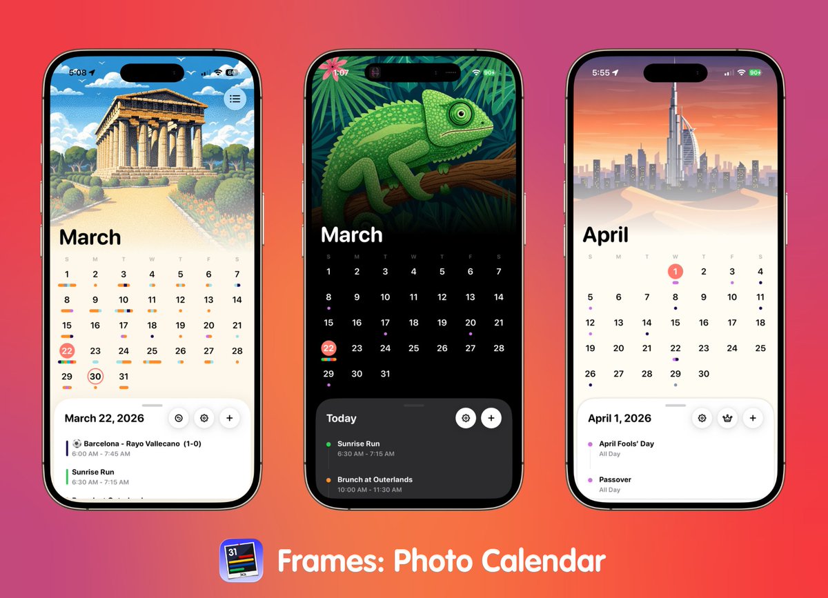boardinggun's tweet photo. Building Frames Calendar app: Calendar so good, you won't stop looking at it. https://t.co/Fp8pG805zC