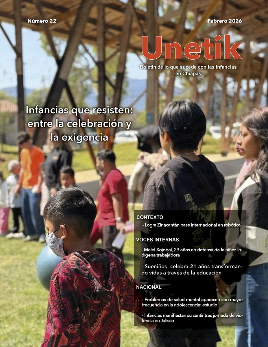 Rediaschiapas's tweet photo. 🔴 #BoletínUNETIK Infancias que resisten: entre la celebración y la exigencia

Consulta el boletín en formato PDF en: https://t.co/yruYjI9p9V https://t.co/QonOgwUUnI