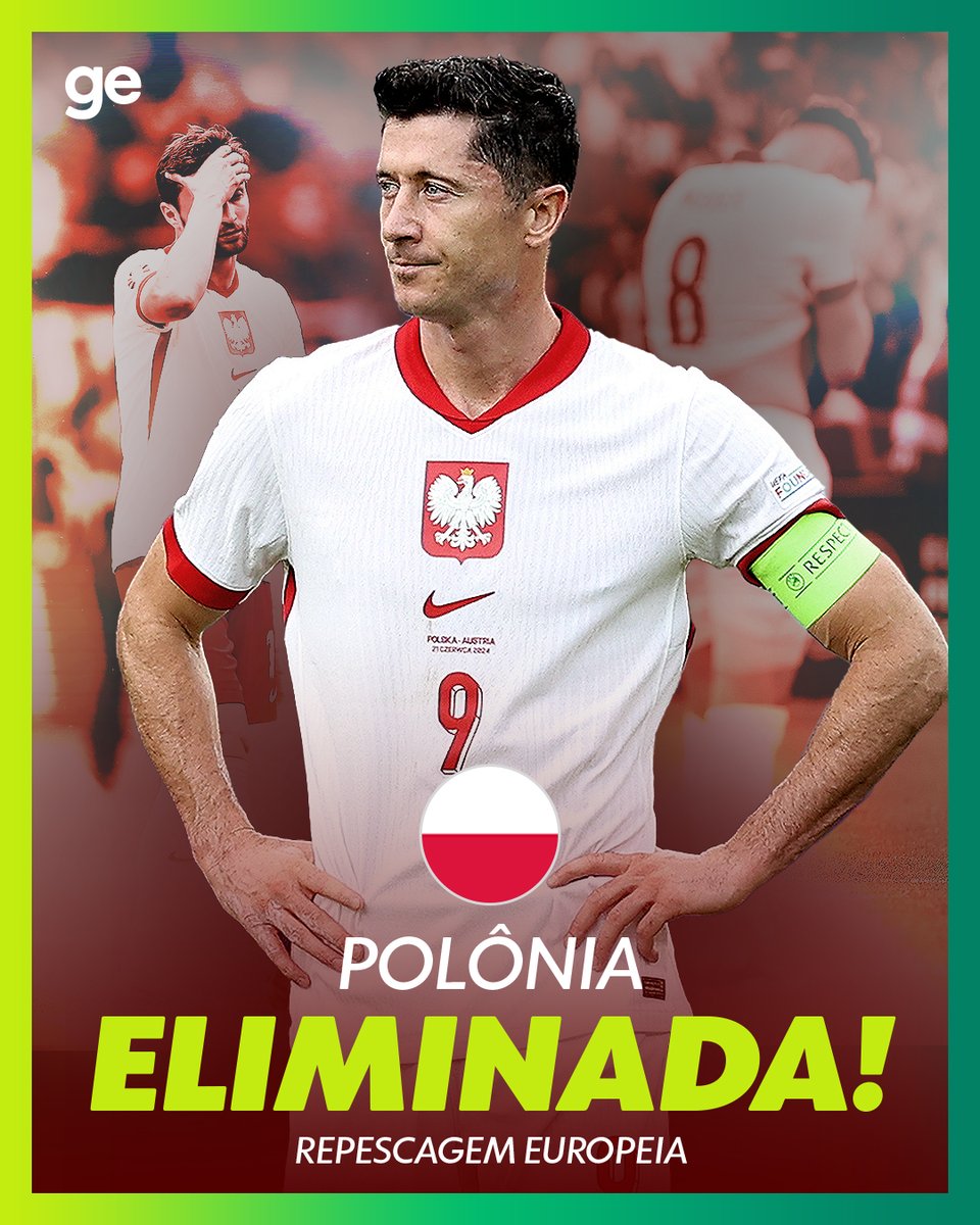 geglobo's tweet photo. LEWANDOWSKI E CIA FORA DA COPA! ❌ A Polônia perdeu para a Suécia na final da repescagem europeia e não vai disputar a Copa do Mundo de 2026.
#futebol #repescagem #ge https://t.co/nIQ1s6DAoj