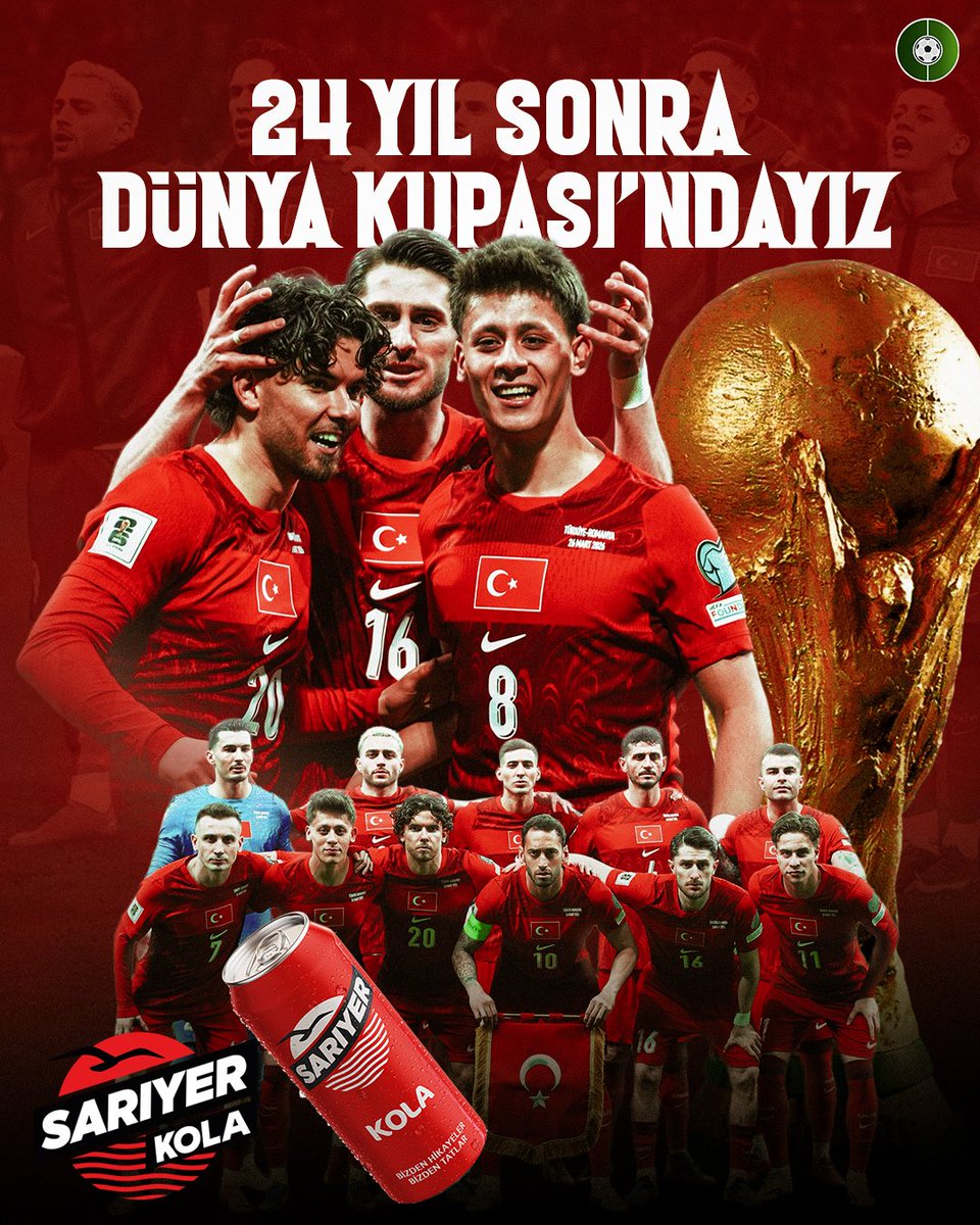 24 YIL SONRA DÜNYA KUPASI'NDAYIZ. TEŞEKKÜRLER ÇOCUKLAR. 🇹🇷

Bizim Çocuklar, Bizim hikayemiz 🇹🇷

#işbirliği <a href="/sariyericecek/">Sarıyer İçecek</a>