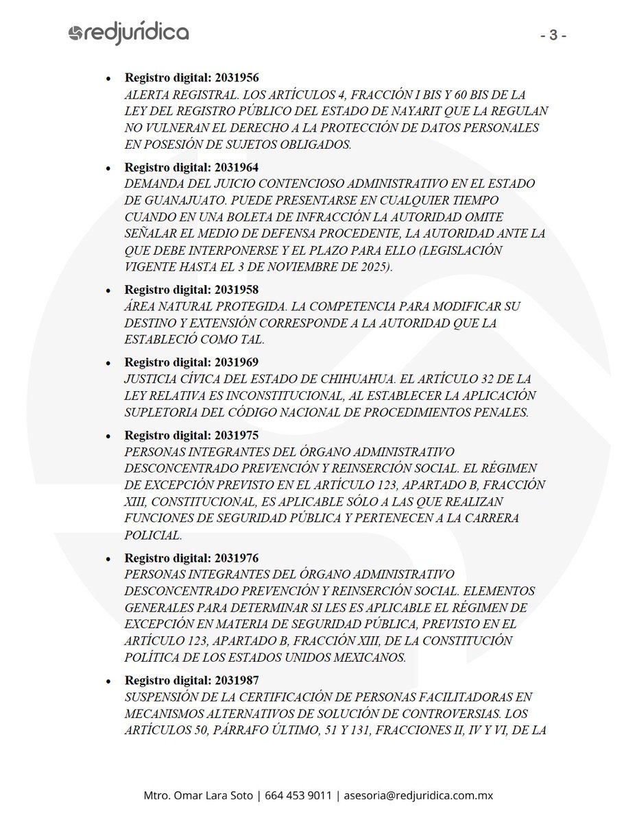 omar_lara_soto's tweet photo. 📌 Tesis fiscales y administrativas – SJF de Marzo 2026

☑️ Conoce las tesis publicadas en el Semanario Judicial de la Federación en marzo de 2026.

¡Mantente al día con la jurisprudencia más reciente!

#DerechoFiscal #DerechoAdministrativo #SJF #ActualizaciónJurídica

Mtro. Omar Lara Soto
📧 asesoria@redjuríhttps://t.co/D8bDGmsraO