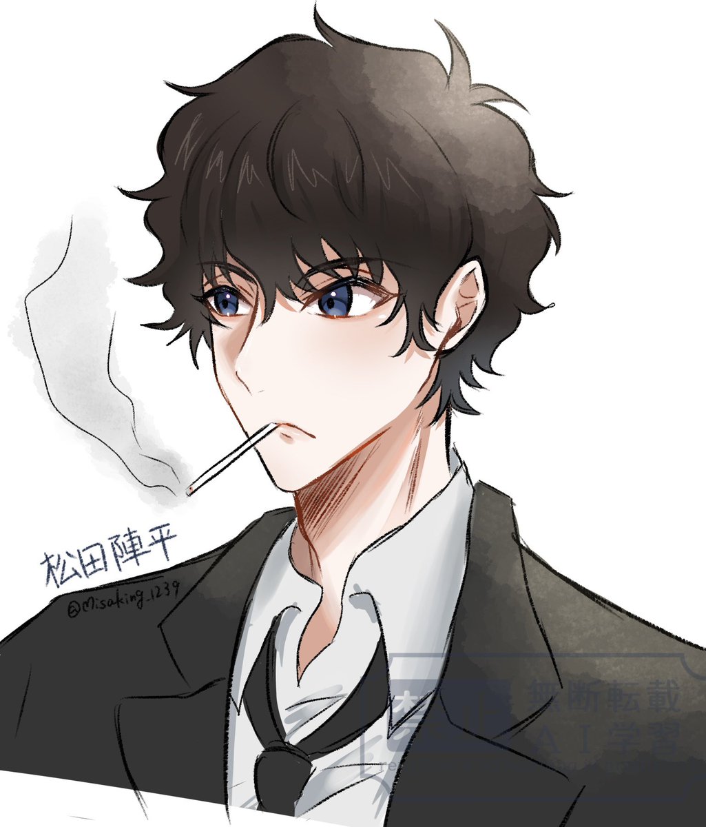 Misaking09223's tweet photo. 生存報告の為に推しと自創作を置いておく https://t.co/fCAj483CUJ