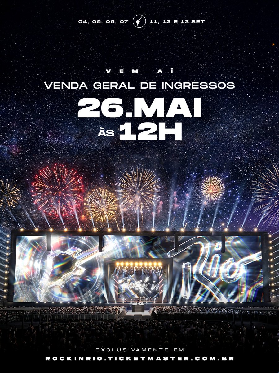 igorogh's tweet photo. 🚨 ROCK IN RIO: VENDA GERAL! Será no dia 26 de maio, às 12h! ⏰

🎟️ Clientes Itaú e associados Rock in Rio Club saem na frente com pré-venda exclusiva em 19 de maio, às 12h.

Valores:

Gramado: R$ 870 
Meia-entrada: R$ 435 
Itaú (15% de desconto): R$ 739,50 #RockinRio2026 https://t.co/aAvYyfmLrN