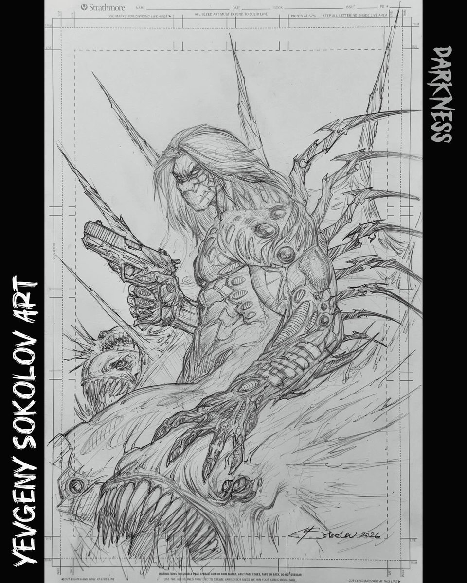 YVSokolovArt's tweet image. DARKNESS
Graphite on comic panel
11x17
@TopCow @Marc_Silvestri #darkness