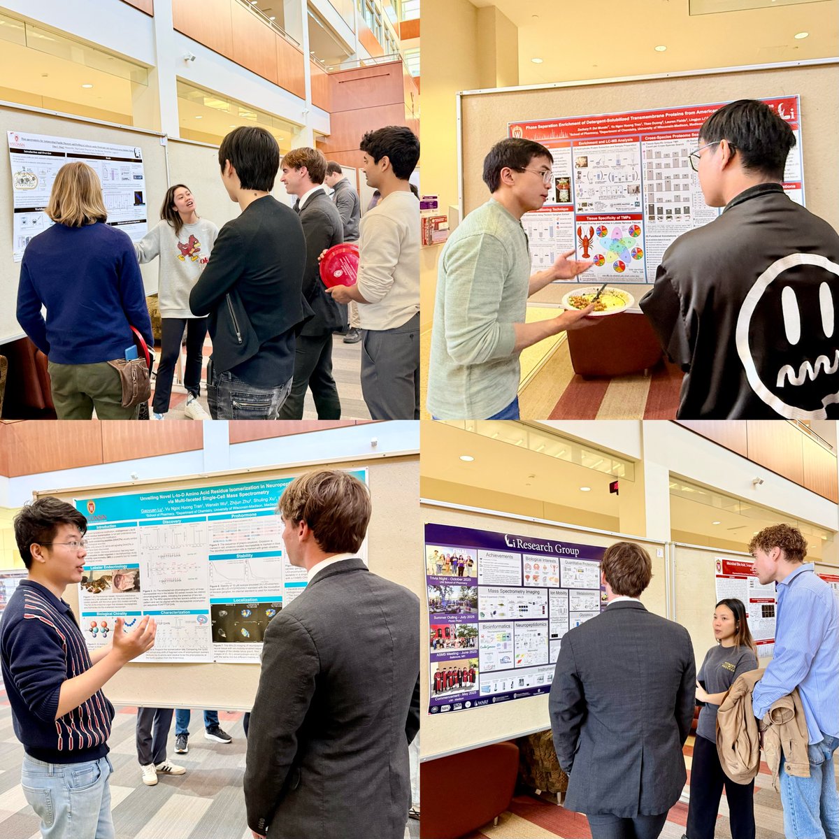 LiResearch's tweet photo. @UWMadPharmacy Recruitment event for Pharmaceutical Sciences program was a success 🎉🎉 We hope you enjoyed the nice weather in Madison and look forward to seeing you in the Fall 🦀🦞 https://t.co/rIRhydWc3A