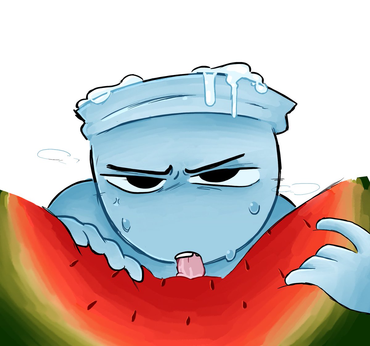 mrowmorin's tweet photo. That one watermelon trend #dandysblock https://t.co/ZHf12kMKra