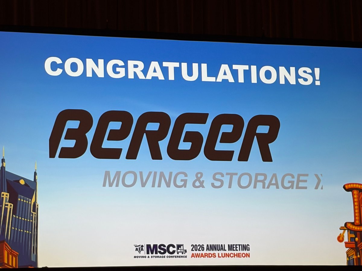 bergertransfer's tweet photo. Very proud moment for our team! 👏 We are excited to announce that Berger Moving &amp; Storage has been named the ATA MSC’s Agent of the Year for Service Excellence.

👉 Read more about this achievement: https://t.co/HsZ1dKaeC7

#BergerAllied #AgentOfTheYear #ServiceExcellence https://t.co/i5Y4eHj6T5