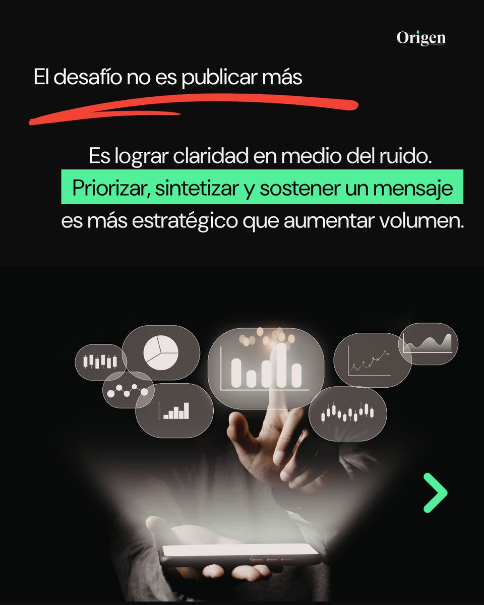 OrigenConsult's tweet photo. 💬En entornos saturados de información, la comunicación estratégica no compite por volumen. Compite por claridad.

Diseñar qué decir —y qué no— también es parte del proceso. ♟️

Si quieres conversar sobre estos desafíos,
escríbenos a info@origenconsultora.cl https://t.co/4coBrzwGnY