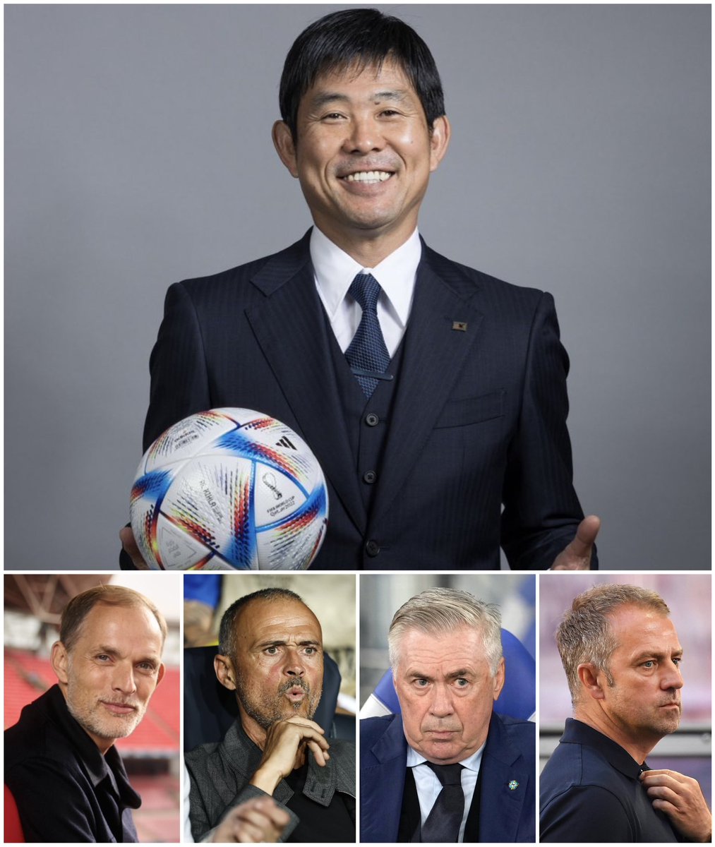 RMCF_Minuto93's tweet photo. 🔥🇯🇵森保マジック被害者の会

ポイチが勝利した世界的名将

🇮🇹アンチェロッティ監督
🇪🇸ルイス･エンリケ監督
🇩🇪フリック監督
🇩🇪トゥヘル監督⇦New

⚠︎この4人の名将の合計CL優勝回数は9回

#サッカー日本代表 https://t.co/WrgvFyDVjy