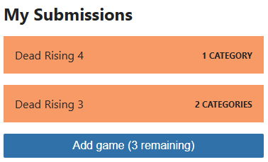 StreetbackguyS's tweet photo. Got my SGDQ submissions in. Time to wait and pray. https://t.co/kbd6sH8V1P