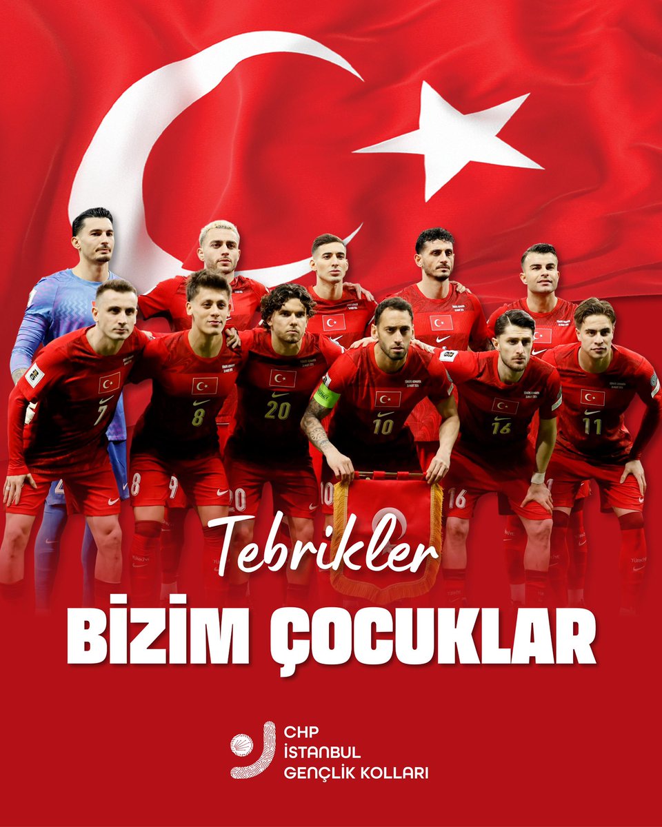 Şimdi sıra dünya kupasında, tebrikler Bizim Çocuklar! 🇹🇷

Kosova karşısında büyük bir mücadele ortaya koyarak galibiyet elde eden Milli Takımımızı yürekten tebrik ediyor; dünya kupası serüveninde başarılar diliyoruz.