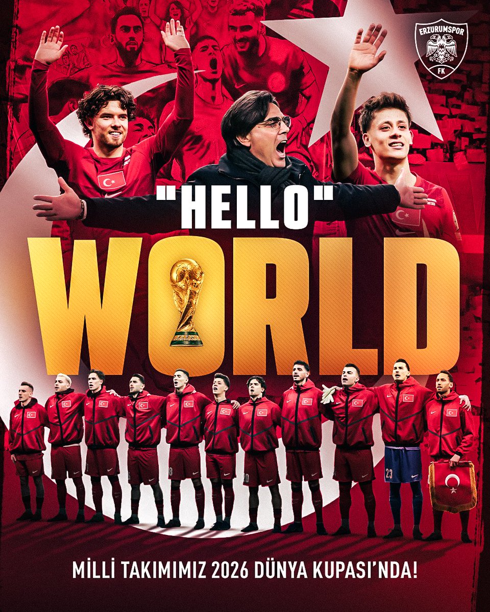 HELLO WORLD! 🌍

#BizimÇocuklar geldi! 🇹🇷

#FIFAWorldCup 🔥