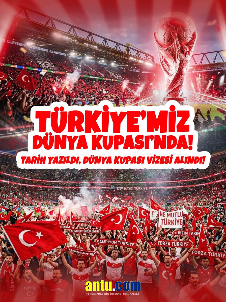 antucom's tweet photo. TÜRKİYE’MİZ DÜNYA KUPASINDA! 🇹🇷❤️🤍 https://t.co/UKMr4lSa5b