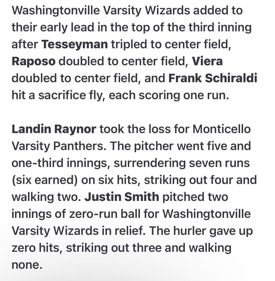 WizardBballBC's tweet photo. Wizards start the season 1-0 behind a 10 strikeout performance by Brennan Tesseyman. https://t.co/zKk3pteboy