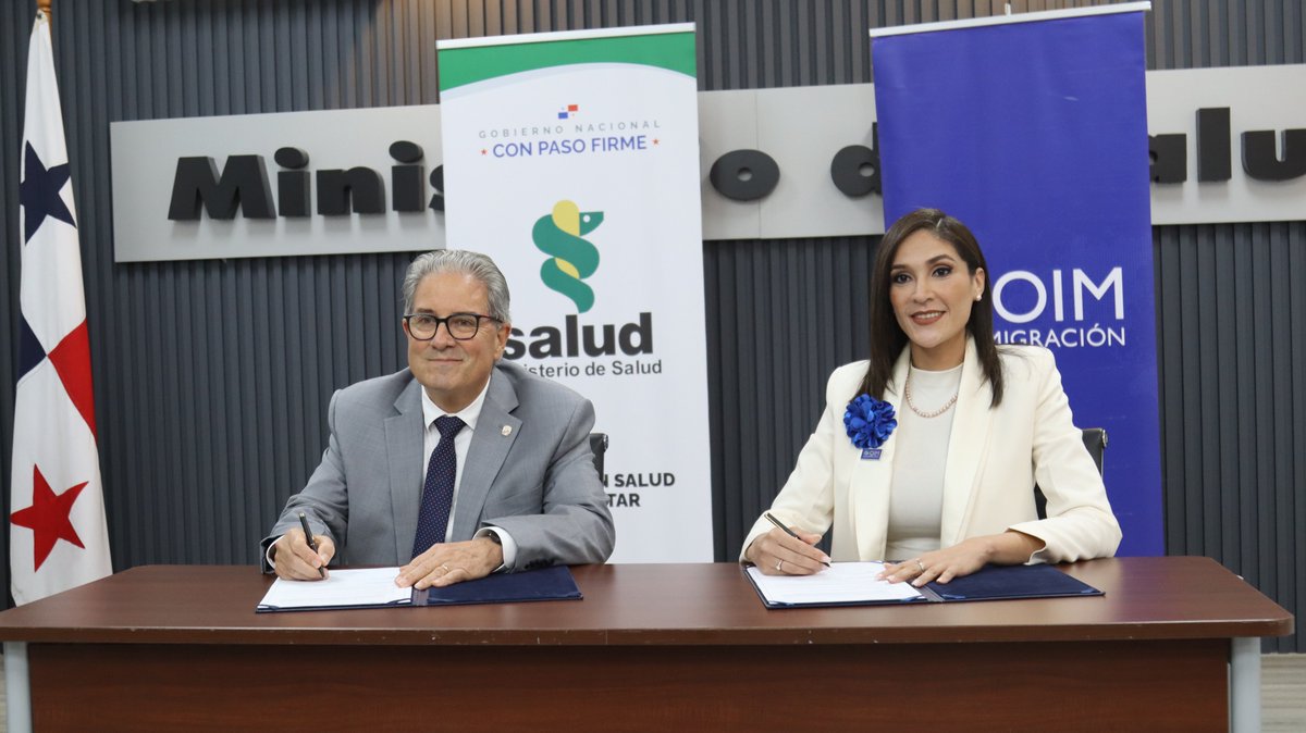 oimpanama's tweet photo. Firmamos un acuerdo de cooperación con el @MINSAPma para fortalecer la respuesta al VIH, tuberculosis y malaria en puntos de tránsito migratorio, ampliando la prevención, diagnóstico y acceso a tratamientos en provincias de Darién, Colón y Chiriquí.

ℹ️: https://t.co/9TQ0Xyk2de https://t.co/KAxFhjwnGU