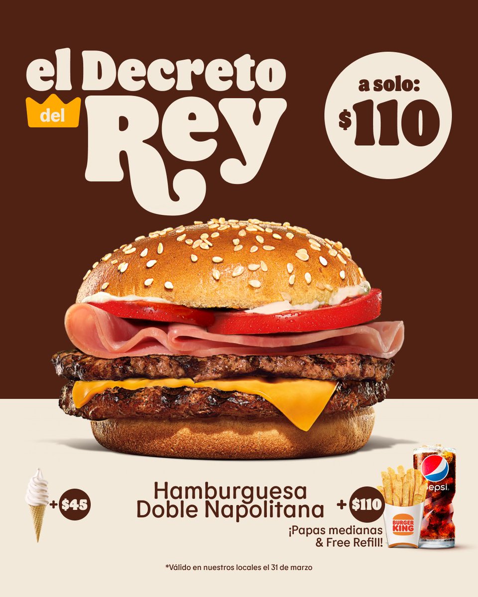 BurgerKingUY's tweet photo. Los martes ya sabes que toca 😎👑 https://t.co/NgSIpgzW1e