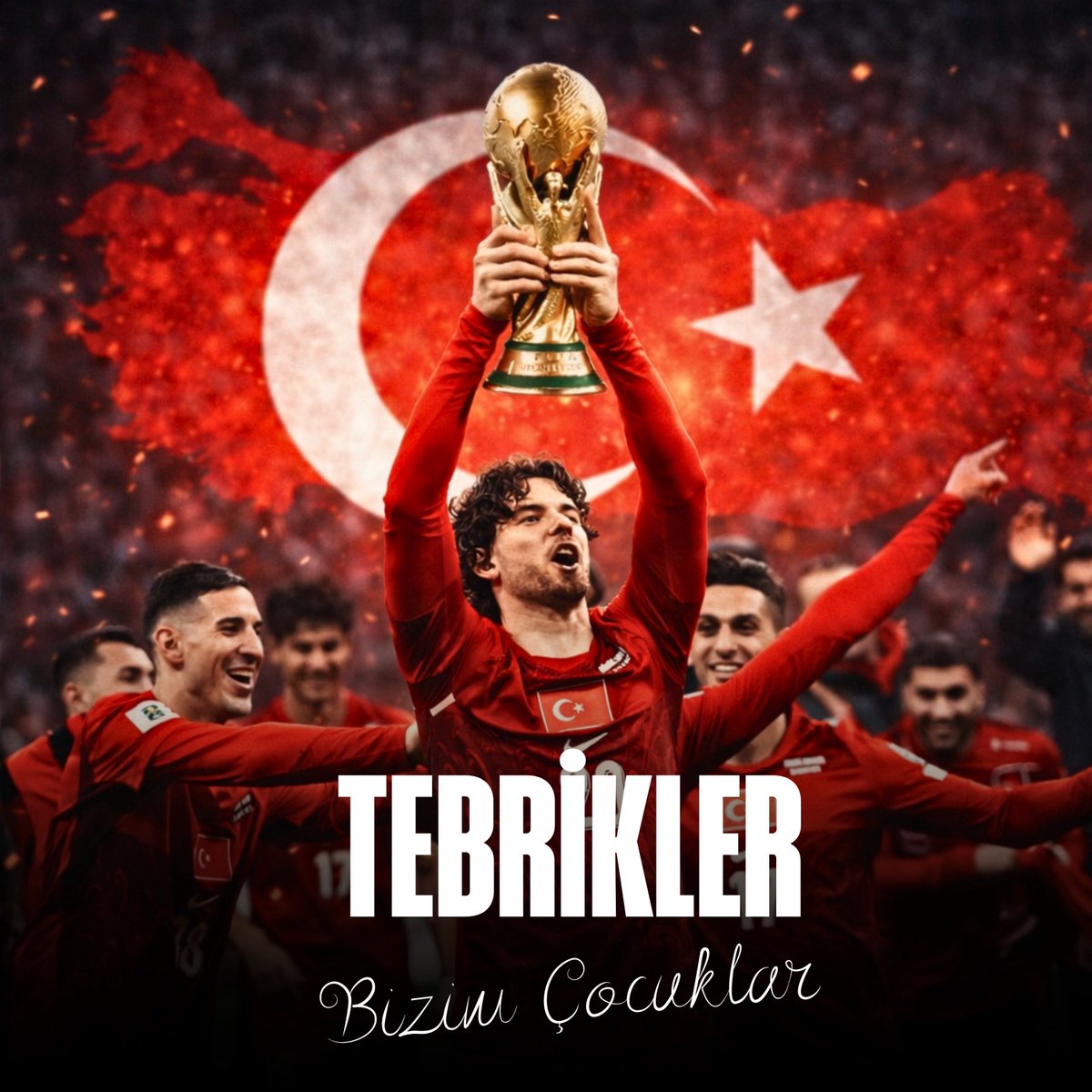 forzasirinler86's tweet photo. Tebrikler Bizim Çocuklar! 🇹🇷

Kosova karşısında alınan o 1-0’lık galibiyet sadece bir skor değil yılların özlemi, inancı ve mücadelenin karşılığı!

24 yıl sonra Dünya Kupası yolundayız.. 🏆
TARİH YAZIYORUZ!
Bu gurur hepimizin, bu zafer Türkiye’nin! 🇹🇷

#TürkÖndeTürkİleri | #KOSTUR