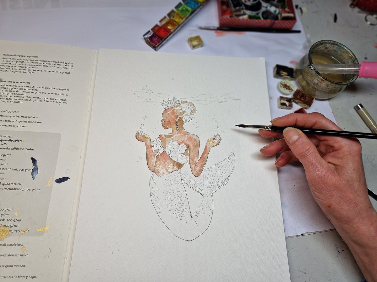 wandklex's tweet image. In den Königreichen unter Wasser ist  Vielfalt eine Selbstverständlichkeit.
#workinprogress 🎨, freie Arbeit,  voraussichtlich morgen Abend fertig und im #wandklex Shop.