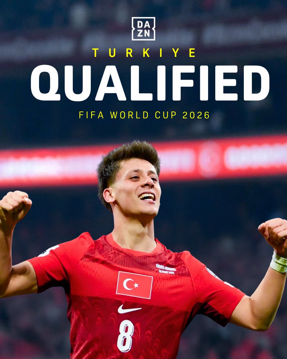 DAZNFootball's tweet photo. TÜRKIYE HAVE DONE IT!
They’ll be playing football in North America this summer at the FIFA WORLD CUP 🏆
#wcqualifiers https://t.co/Gcx86QXtnC