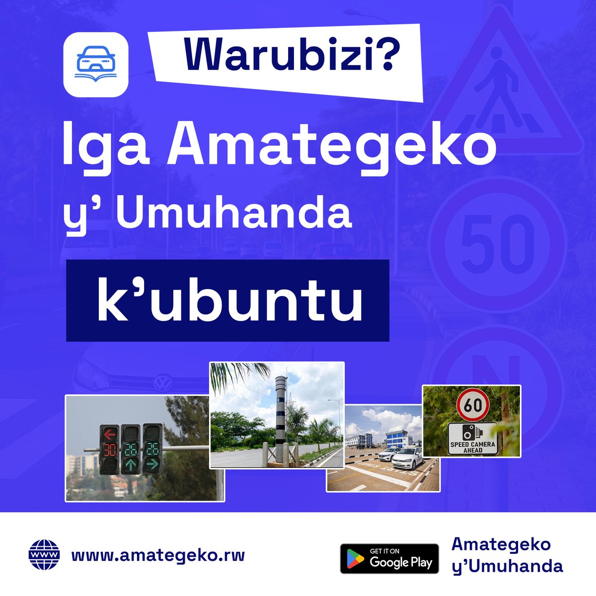 AmategekoApp's tweet photo. Warubizi?

Ubu Ushobora kwiga #amategekoyumuhanda  K'ubuntu aho waba uri hose , ukiga vuba kdi bikoroheye,

Sura urubuga rwacu:  Link in Bio

#korarimwegusa #korarimweutsinde #perimi #amategekorw #provisionallicense #amategekorw https://t.co/I1sFx3PYPI