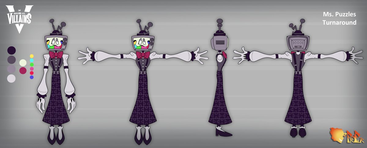 ItzFryFur's tweet image. Ms. Puzzles in "Calling All Villains" 
Turnaround ref sheet :)  
#SMG4 #CallingALlVillains #Zamination #MrPuzzles #MsPuzzles #Fanart #ZaminationFanart #SMG4Fanart #ModelSheet #Artist #Art #CAV