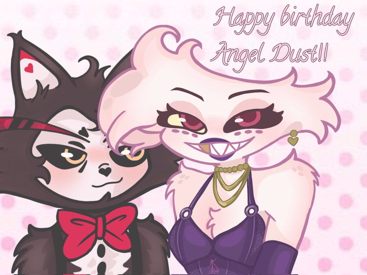 Sleepwho4's tweet photo. Happy Birthday Angel Dust!!! 💕🎉🥳

#Angeldustbirthdayparty #Hazbinhotel #Angeldust #angeldustfanart #Huskerdust https://t.co/fKhpP5J9WL