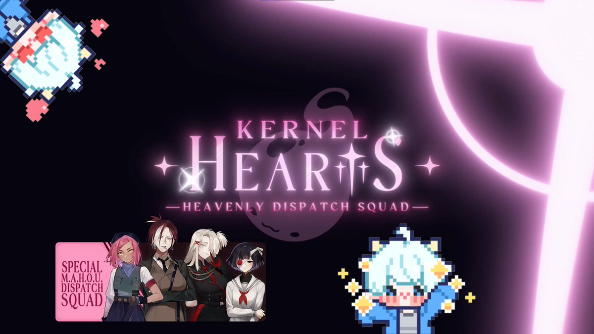 thebluedokkaebi's tweet photo. Have you ever wanted to be a magical girl?? Have you ever wanted to dethrone God??? Or do you just like a good co-op roguelite action RPG?

Either way, come watch me play the newly released #KernelHearts demo later tonight! The character designs and illustrations are top notch so I'm really excited to check this out.

I'll be streaming around 10PM EDT on Twitch 🩵