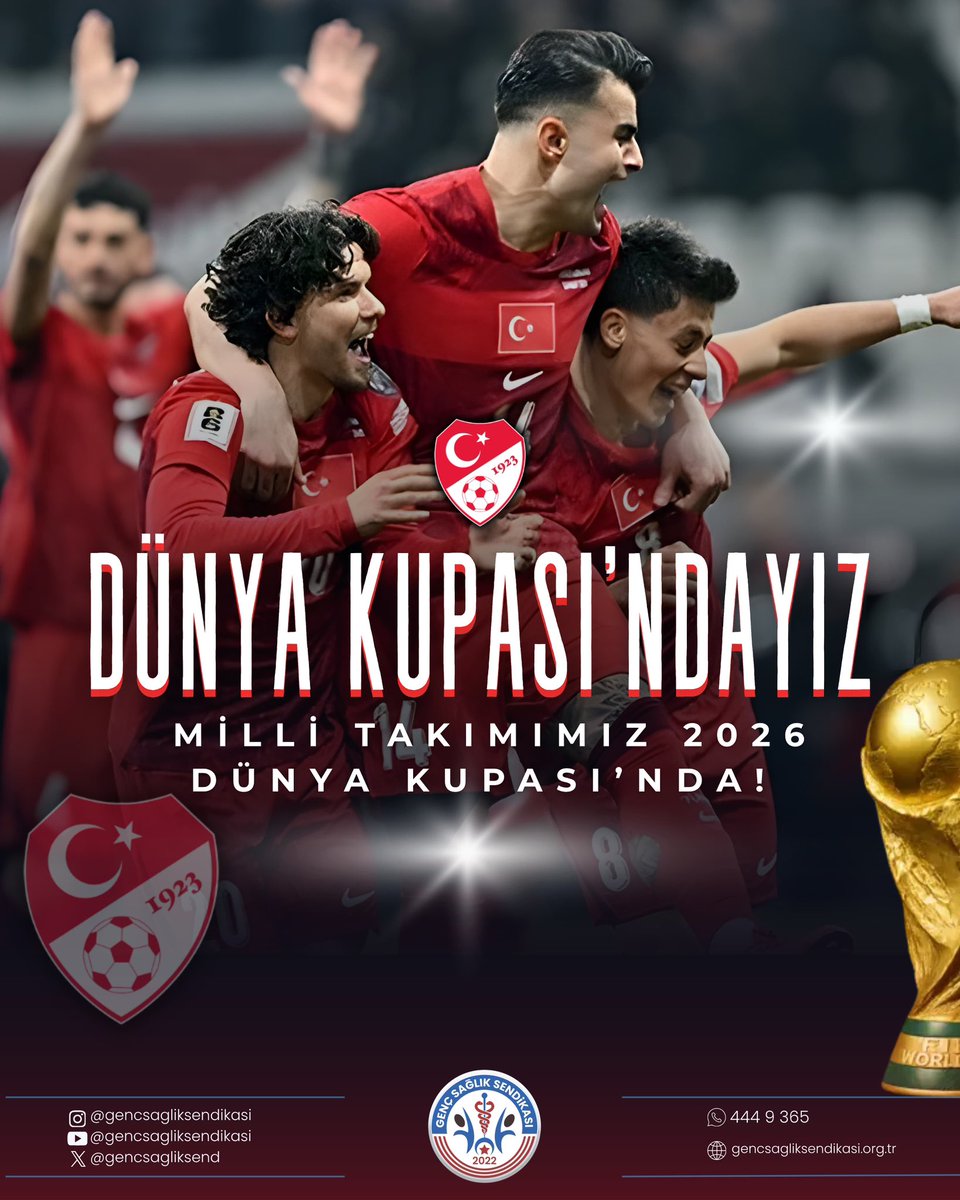 Milli takımımız Dünya Kupası’nda!
Yıllardır beklediğimiz o an… 
🇹🇷❤️
#BizimÇocuklar