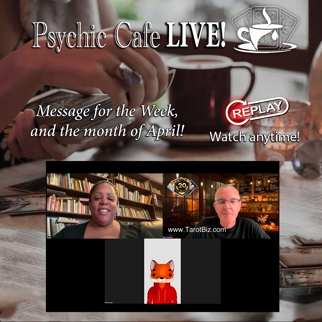Message for the Week, and April!
youtube.com/live/CCp5qDesC…
(replay) 🎙️☕️🤠🌵 ....with Charlotte and Dr. Rose! #Psychic Cafe Live - The #Tarot Guild