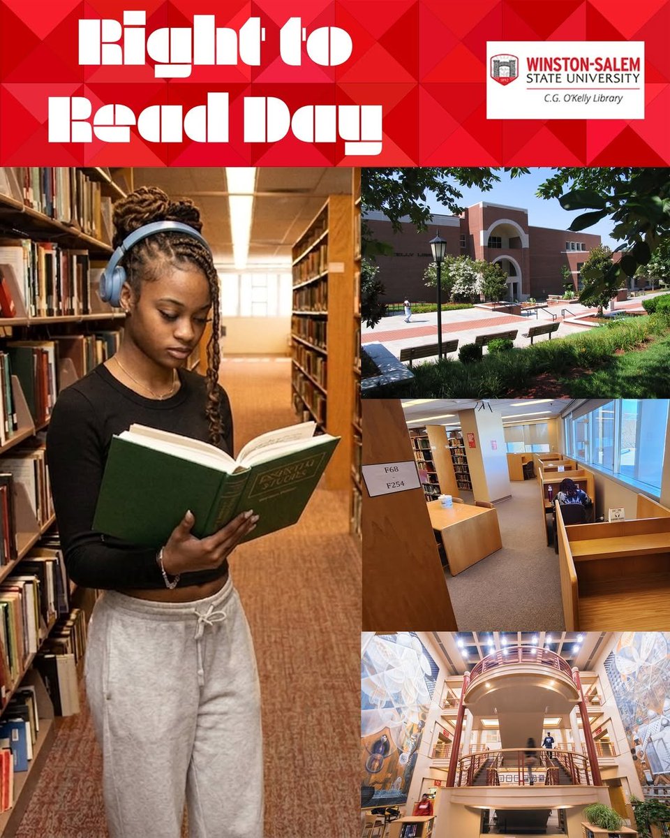 cg_okelly's tweet image. It's #RightToReadDay and we'd like you to remember that access to knowledge was fought for and not always guaranteed, so take advantage of  what others struggled for. 

Learn more at ala.org. 

#WSSU #ALA #NationalLibraryWeek #HBCU