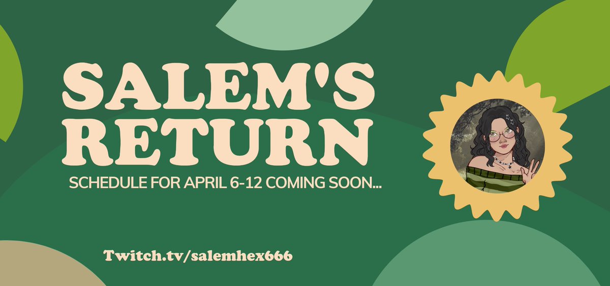 salemhex666's tweet photo. MAKING MY TWITCH RETURN NEXT WEEK💚 first time going live in 2 years, be on the lookout for the stream schedule and I hope to see yall there <3 https://t.co/iAnLkmvpgA
