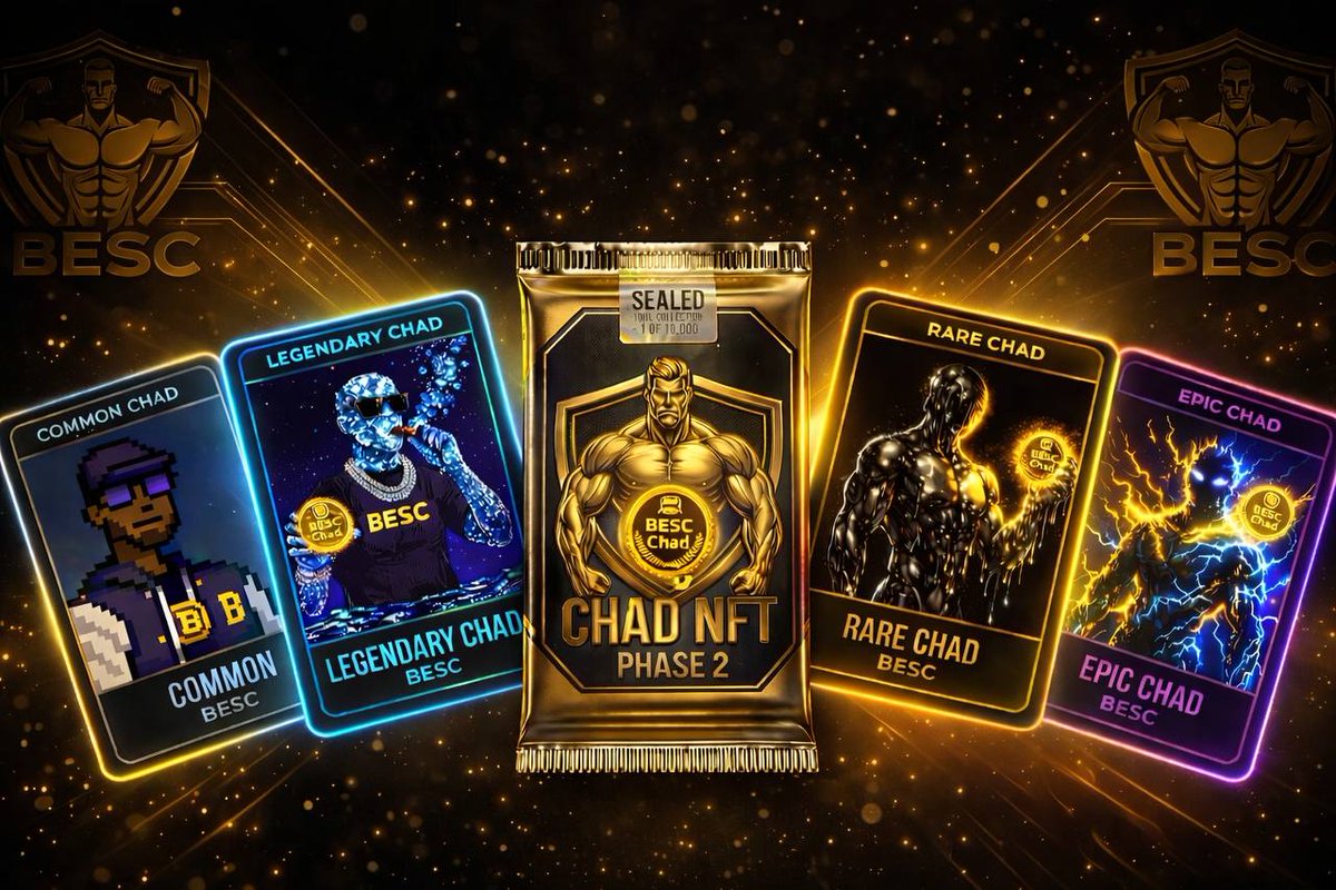 BESC_CHAD's tweet photo. 🚨 CHAD COLLECTION – PHASE 2 ANNOUNCEMENT 🚨

Introducing:
#CHADNFT on @LiquidNftMarket 

🧬 PHASE 2 DETAILS

• Chain: #BESC HYPERCHAIN
• Supply: 125 NFTs
• Mint Price: 25 BESC
• Floor Mechanism: 50% LP-backed floor

📅 LAUNCH DATE:  April 4th, 2026
More info soon🔥
@BESCLLC https://t.co/73lYeauhX6