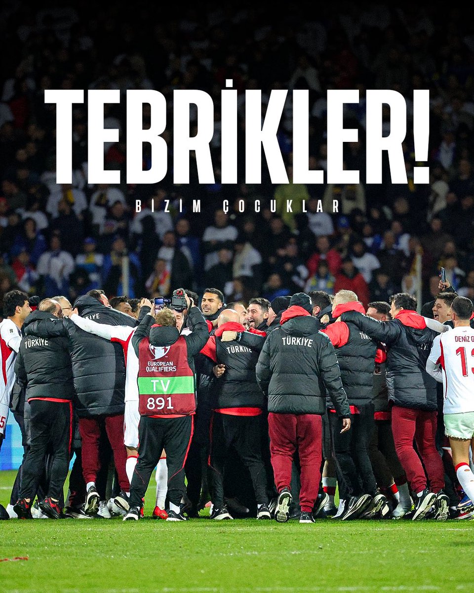 kirmizikara's tweet photo. 🇹🇷 2026 FIFA Dünya Kupası Play-Off turu final maçında Kosova'yı yenerek Dünya Kupası'na gitmeye hak kazanan A Millî Takımımızı tebrik ediyoruz. 👏

#BizimÇocuklar  #FIFAWorldCup https://t.co/1wfnrIDRzX
