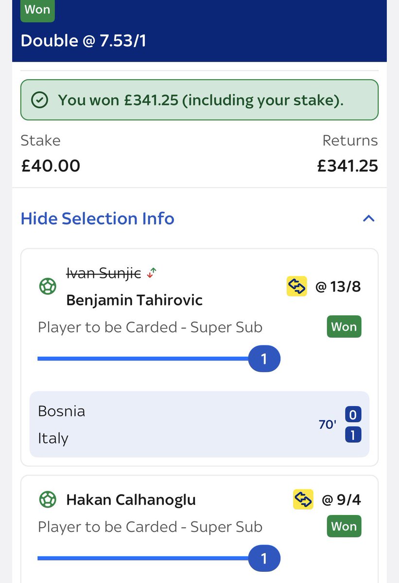 TheFoulzFactory's tweet photo. BOOM😍🟨 ✅ 

First night in the VIP 2/2 📈

10/3 tipped at 1.25U ✅ 
11.5/1 tipped at 0.5 U ✅ 

Few more spots left 👇

https://t.co/XlQHm6ThoA https://t.co/GBeCfVn3hf