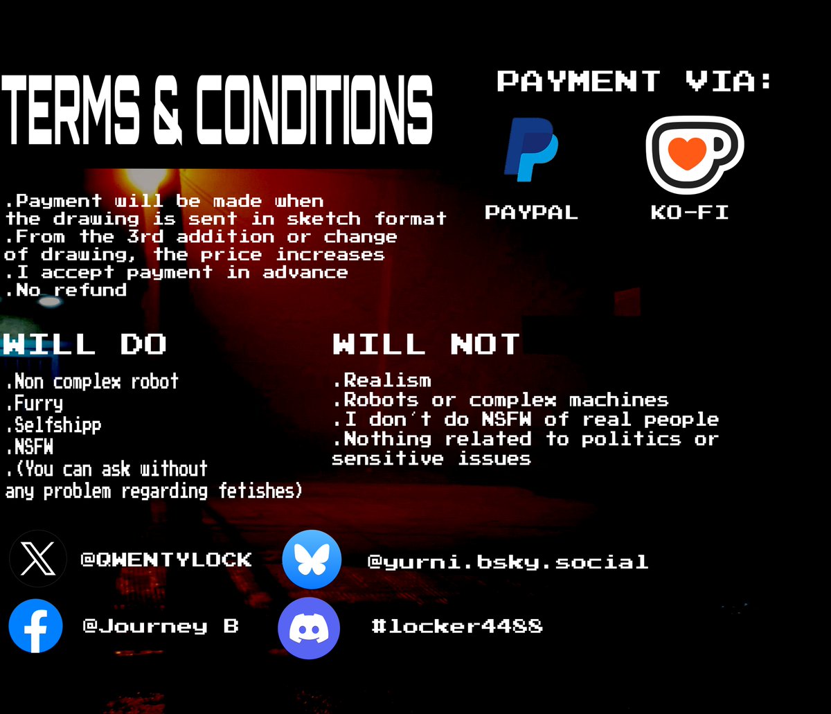 QWENTYLOCK's tweet photo. OPEN COMMISSION!!!!!
hello very good people, I have updated my commissions board here are my prices, if you are interested do not hesitate to send me messages or announce to your friends that I have commissions. https://t.co/TWXxptxIiC