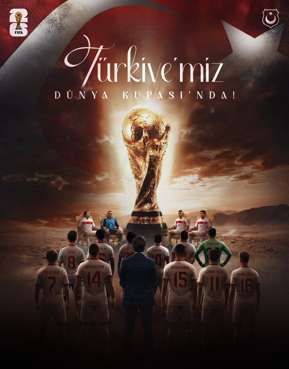 mkaranfil32's tweet photo. Dünya kupasında biz de varız 🇹🇷

Yarım kalan hikayeyi tamamlamaya gidiyoruz. 

Haydi #BizimÇocuklar. Yolun sonu kupa olsun. 🏆 https://t.co/ddRW4JzCKa