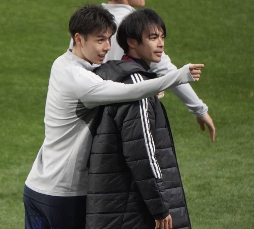 鷺沼兄弟、何かデジャヴ😆 #サッカー日本代表 #鷺沼兄弟 #三笘薫 #田中碧
