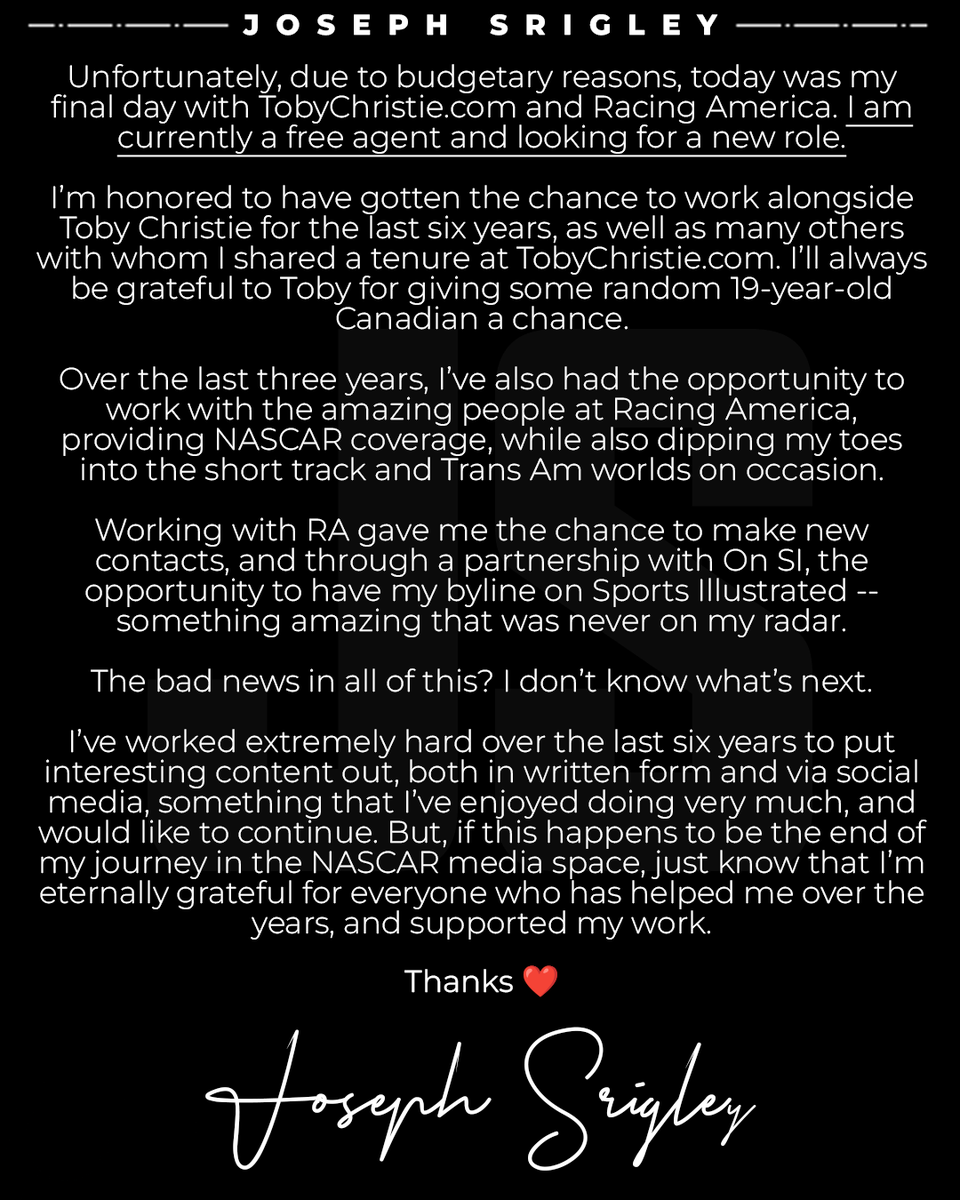 Joseph Srigley tweet media